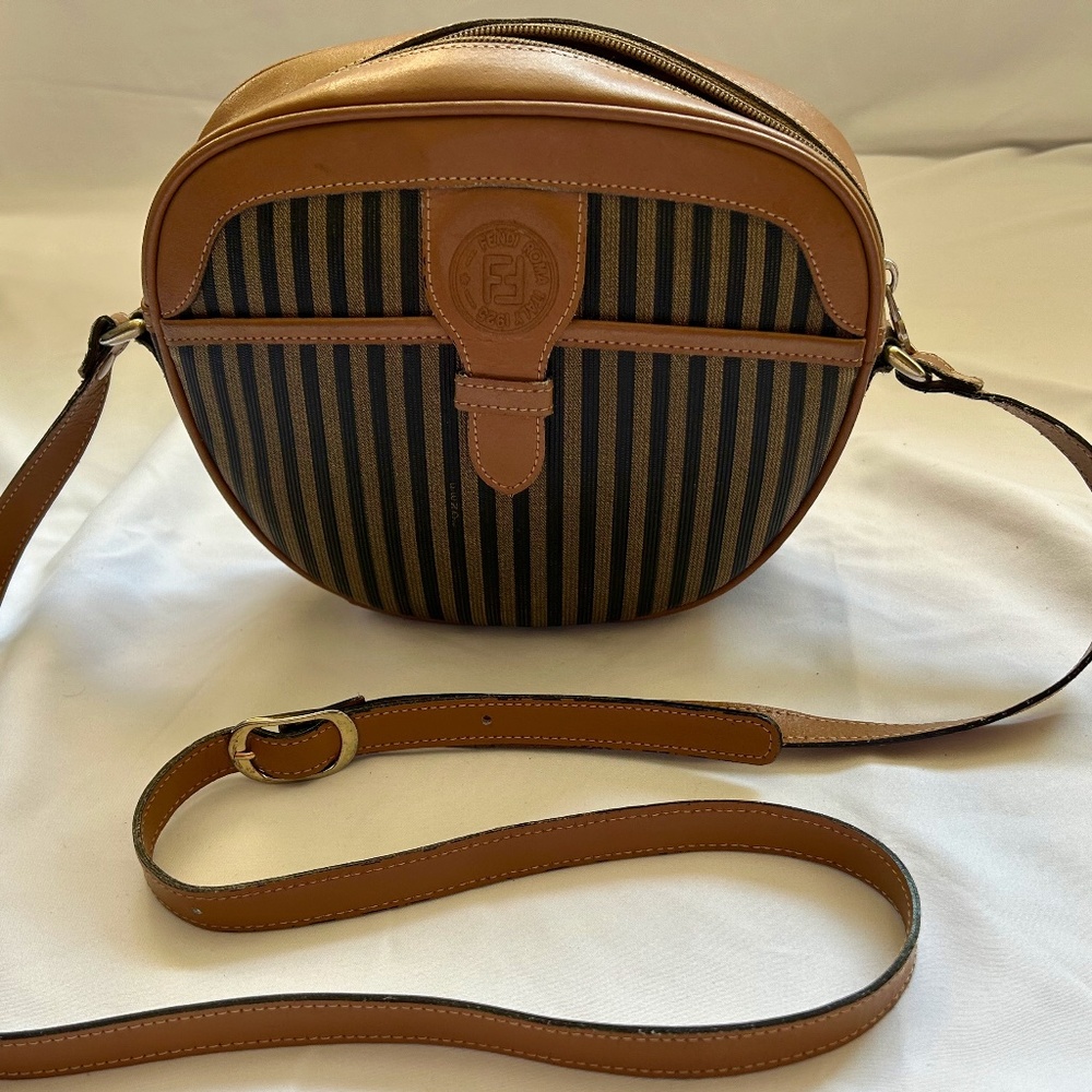 Fendi Pequin Stripe Crossbody